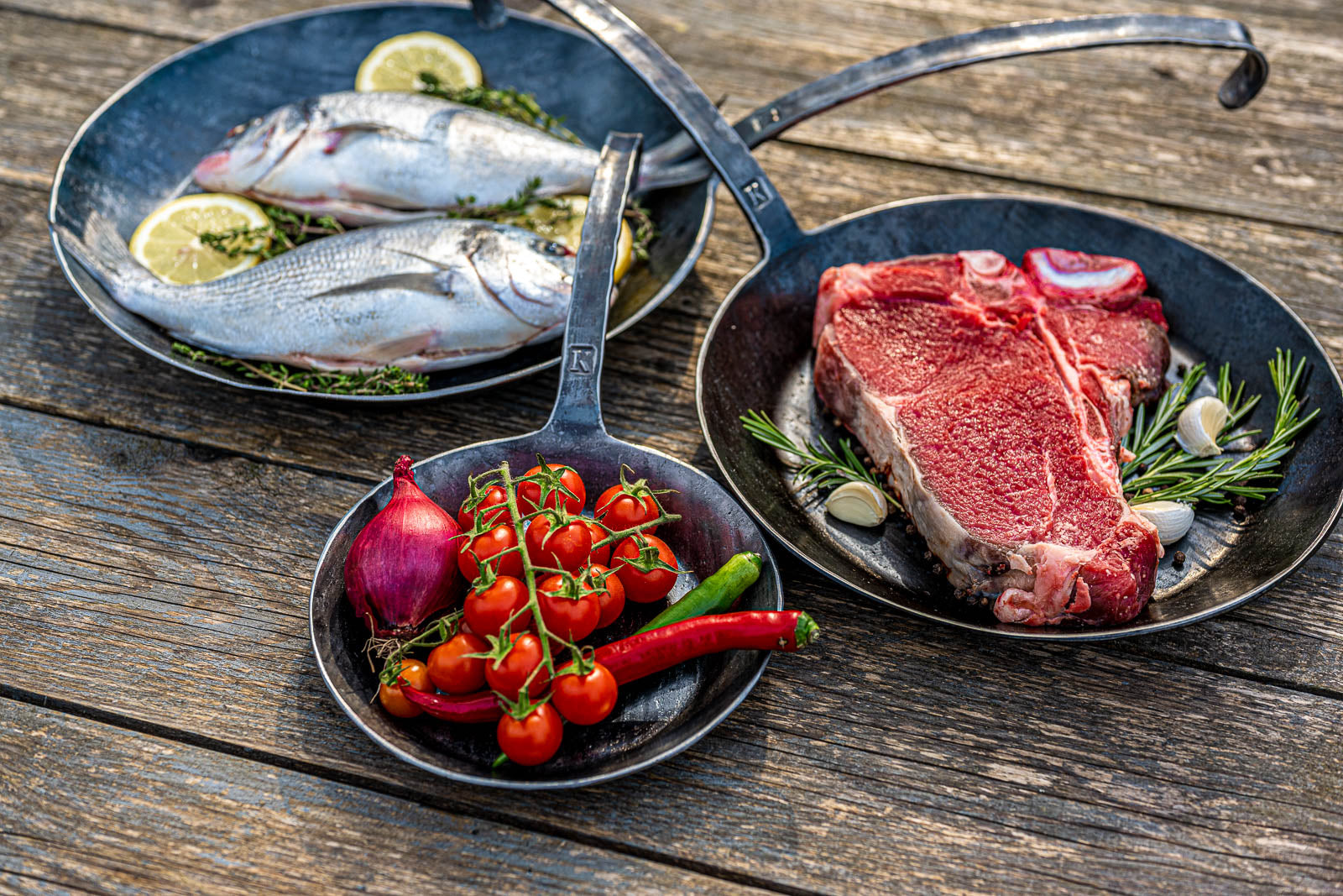 Waidler-Pfanne mit Griff