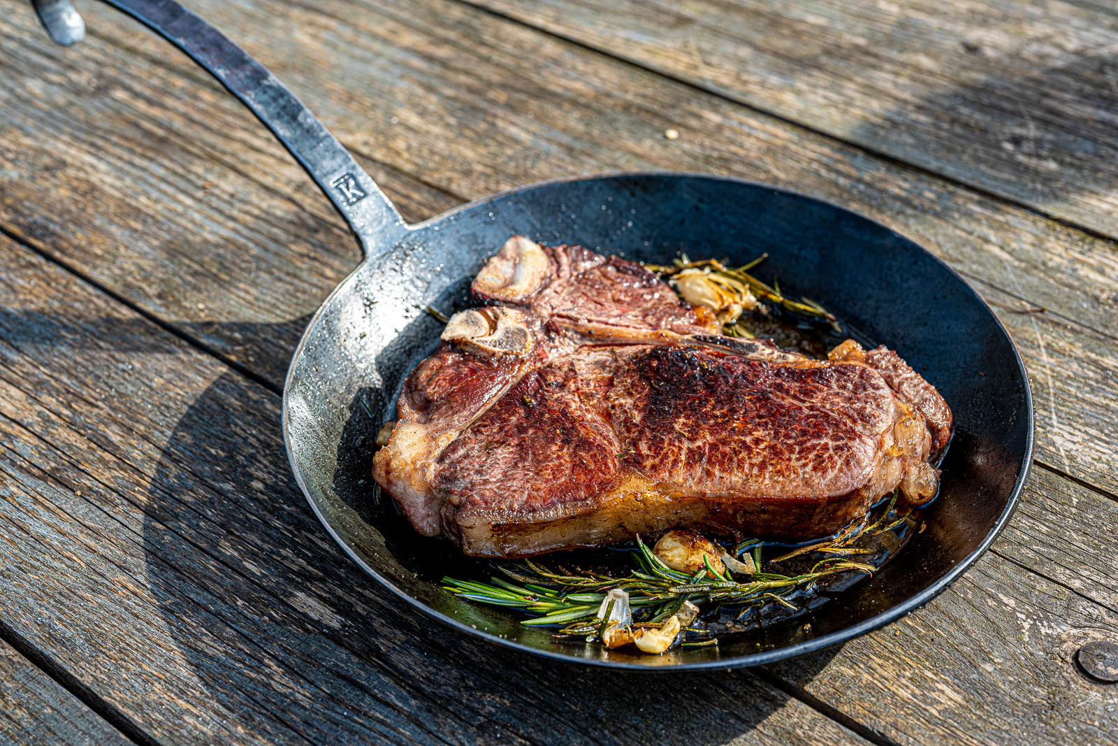 Waidler-Pfanne mit Griff