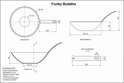 Technische Zeichnung Funky Buddha 31 cm #grosse-wahlen_wok-31cm-funky-buddha